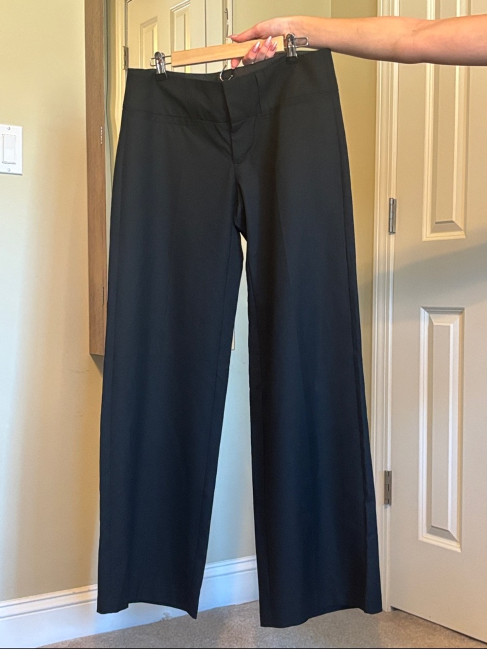Classic Black Wide-Leg Women's Dress Pants